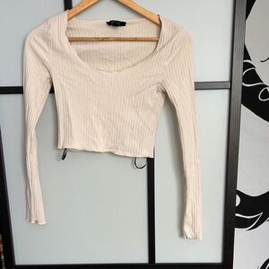 Forever 21 beige crop top